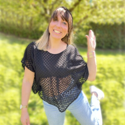 Haut Zéphyr Premium - Dentelle Ombre Fine Noire