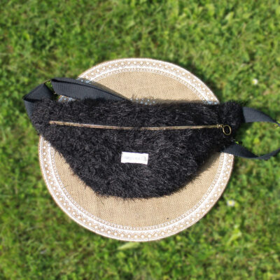 Sac Banane Biloba - Noir Peluche