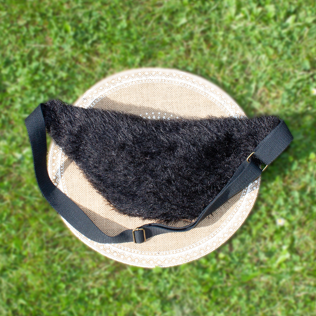 Sac Banane Biloba - Noir Peluche – Image 3