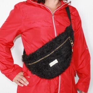 Sac Banane Bilboa – Noir Peluche
